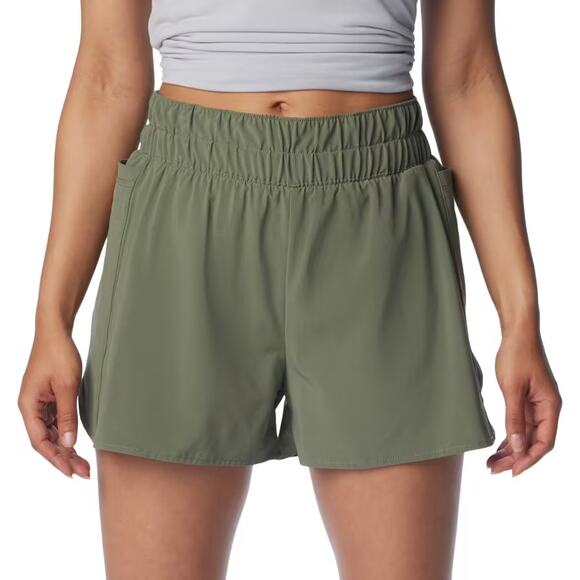 Columbia PFG Tidal Athletic Shorts Lined Pockets Olive Green Small Performance - Picture 1 of 8
